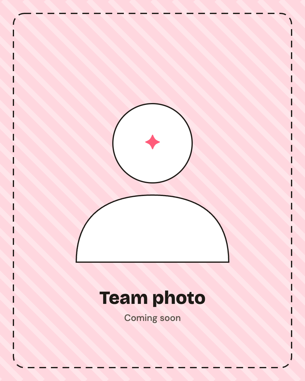 Placeholder for a team photo